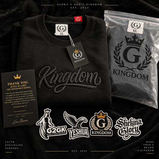 Kingdom Embroidered Crewneck - Black